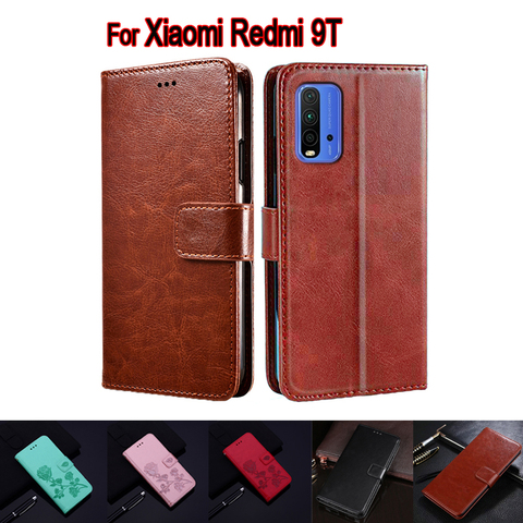 Coque de protection en cuir pour Xiaomi, étui à rabat pour téléphone, Funda On Redmi 9 T 9 T ► Photo 1/6