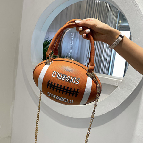 Sac à main de luxe en forme de Rugby pour femmes, sac à main de tous les jours pour filles, petite pochette à bandoulière de luxe, nouvelle collection 2022 ► Photo 1/6