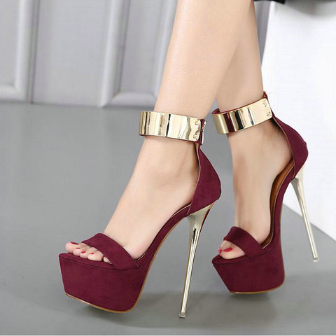 Nouvelle mode femme sandales Peep orteil chaussures à talons hauts anti-dérapant femmes bling Sequin plate-forme talons hauts pompes sandales asd3 ► Photo 1/5