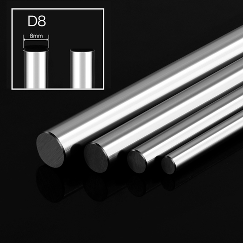 Pièces d'imprimantes 3D, axe optique à axe lisse, plusieurs longueurs, 100, 150, 200, 250, 300, 320, 330, 350mm, diamètre chromé 8mm ► Photo 1/5