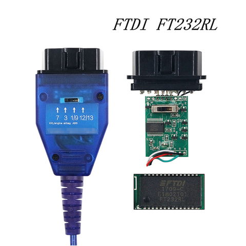 OBD2 VAG KKL – câble de Diagnostic de voiture pour Fiat FTDI FT232RL, puce Ecu, outil de Scanner, commutateur à 4 voies, Interface USB ► Photo 1/6