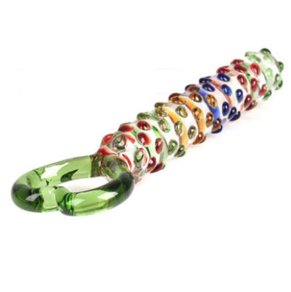 Candiway coloré particule coeur forme anneau cristal verre gode godemichet anal adulte produits jouets sexuels pour Couple Prostate Massage ► Photo 1/6