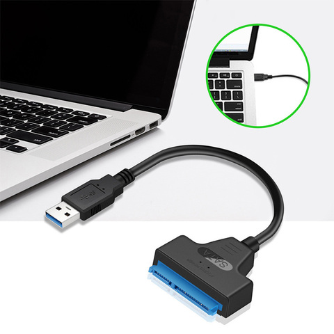 ATA 3 Câble Sata vers USB Adaptateur 6Gbps pour 2.5 Pouces SSD Externe HDD Disque dur 22 Broches Sata III Câble ► Photo 1/6