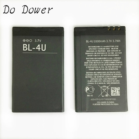 Batterie BL4U pour Nokia BL 4U 1000mAh BL-4U, pour modèles 3120c 5250 5330XM 5530XM 5730XM 6212c 8800Arte 8900 E66 E75 6600 C5-03 ► Photo 1/6