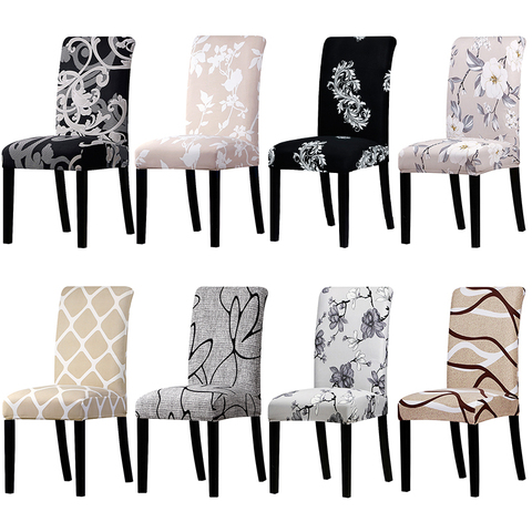Couverture de chaise extensible imprimée grande chaise de siège élastique couvre chaise de bureau housses Restaurant banquet hôtel décoration de la maison ► Photo 1/6