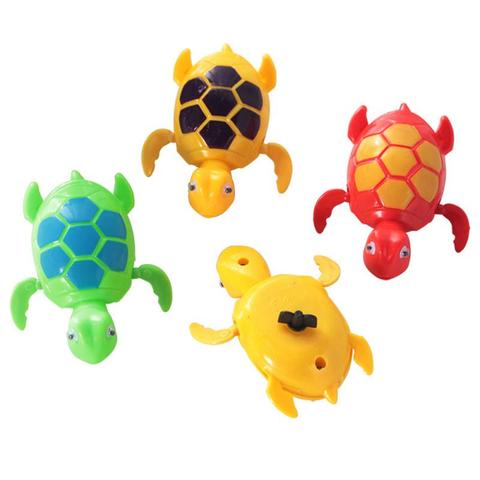 Mignon dessin animé Animal tortue classique bébé eau Jouet infantile nager tortue retroussé chaîne horloge enfants plage bain jouets Jouet Bebe ► Photo 1/6