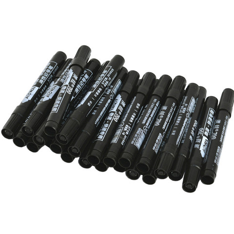 Stylo marqueur de peinture Permanent 5 pièces stylo noir imperméable à l'eau huileux pour marqueurs de pneus ► Photo 1/6