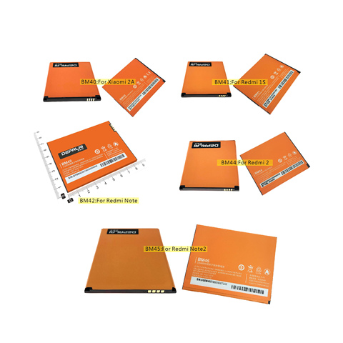 Nouvelle bonne qualité BM45 BM40 BM41 BM42 BM44 batterie pour Xiaomi Mi Redmi Note 2/ Mi2S Mi 2 2A Redmi 1S Note1 Redmi 2 Batteries ► Photo 1/6