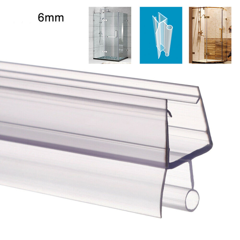 2 bandes de scellage pour vitre de douche transparente, pour verre de 6mm, coupe-vent et étanche à l'eau ► Photo 1/2