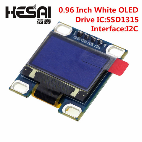Module d'affichage OLED blanc 0.96 pouces IIC série 128X64 I2C SSD1315 12864, panneau d'affichage LCD GND VDD SCK SDA pour arduino, Kit de bricolage ► Photo 1/5