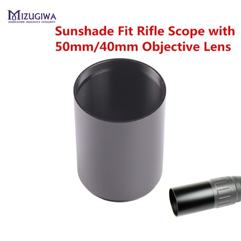 MIZUGIWA pare-soleil Tube abat-jour pour portée de fusil avec 40mm ou 50mm objectif lentille soleil ombre pistolet Airsoft Caza ► Photo 1/6