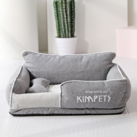 Lits pour chiens chaud dormir coton chiot lit lavable détachable Oxford tissu chenil chat nid bas imperméable petit chat et chien nid ► Photo 1/6