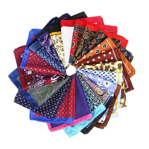 Nouvelle mode hommes mouchoir de poche carré populaire 32X32CM grand homme Paisley Dot poitrine Hankies pour mariage hommes costumes Hanky ► Photo 1/6