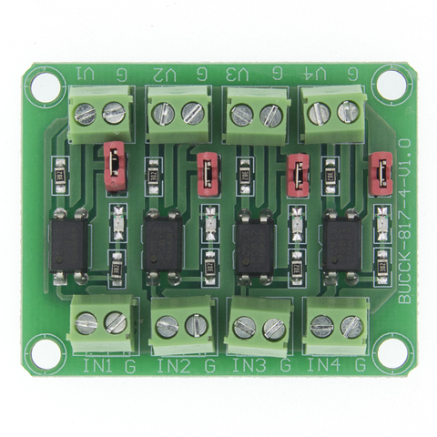 Carte d'isolation optocoupleur 2/4 canaux, Module adaptateur convertisseur de tension, pilote photoélectrique 3.6-30V, PC817 ► Photo 1/6