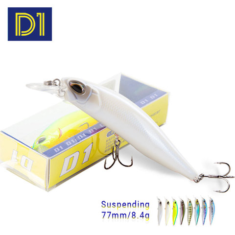 D1 suspension leurres de pêche naufrage nouveau Rozante réaliste 77MM 8.4G 65MM 5G Wobbler pour brochet truite bar de mer pour la pêche flottant ► Photo 1/6