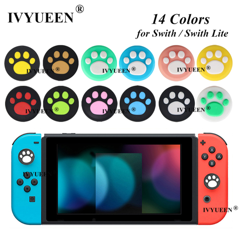 IVYUEEN 4 pièces poignées de pouce analogiques couverture de bâton pour Nintendo Switch NS Lite Joy-Con pour NintendoSwitch Joy Con animaux croisant casquettes ► Photo 1/6