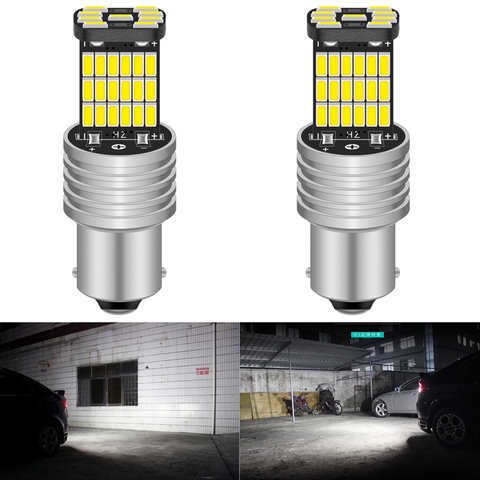 CANbus 2 pièces, feux de jour, 1200 Lumens, 1156 7506 P21W ampoule LED, blanc HID, pour Volkswagen VW MK6 Jetta, sans erreur, 6000K ► Photo 1/6