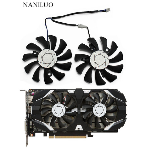 HA8010H12F-Z 75MM 2Pin GTX1050Ti GPU refroidisseur double ventilateur pour MSI Geforce GTX 1050Ti GTX-1050-Ti-4GT-OC carte graphique refroidissement ► Photo 1/5