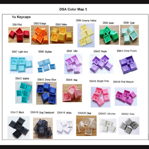 NPKC 1u DSA Keycaps PBT Matériel pour Cerise MX Commutateurs Gateron Commutateurs et Kailh sur Mécanique Claviers livraison gratuite ► Photo 1/6