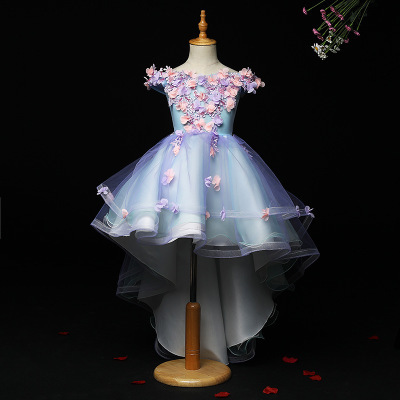 Robe princesse en Tulle bleu clair, Tutu de mariage pour fille, avec des Appliques en perles, robe de bal de fête, avec des Appliques, robes de bal ► Photo 1/6