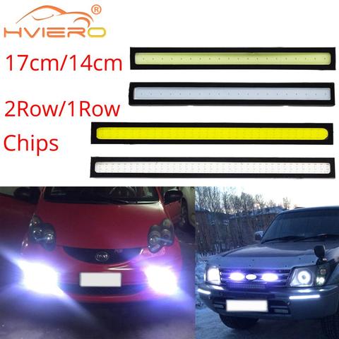 Clignotant de coffre, lumière de jour, ampoule externe étanche pour voiture LED, blanc bleu rouge COB DRL Led, 14cm 17cm ► Photo 1/6