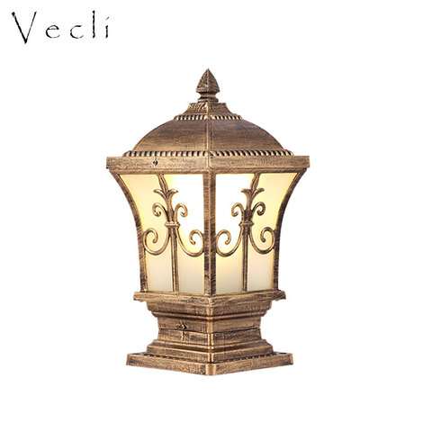 Colonne lampe frontale cour applique porte pilier extérieur étanche IP65 villa porte pier ménage super lumineux connexion ► Photo 1/6