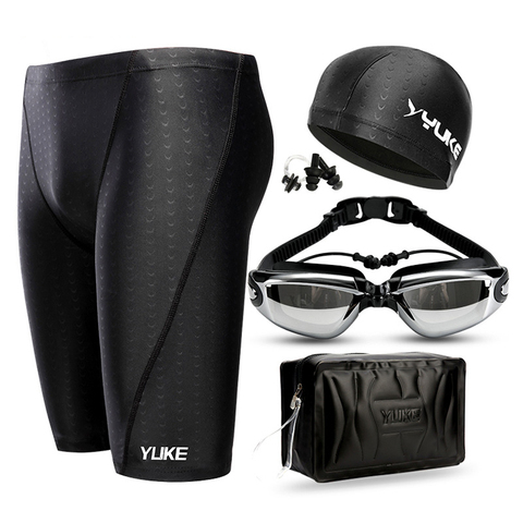 Nouveaux hommes Shorts de natation imperméable à l'eau compétition équipement de natation lunettes avec bouchon d'oreille ► Photo 1/1