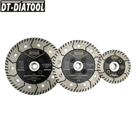 DT-DIATOOL 1pc 75/115/125mm presse à chaud diamant coupe meulage disque coupe meulage aiguiser granit marbre béton double lame de scie ► Photo 1/6