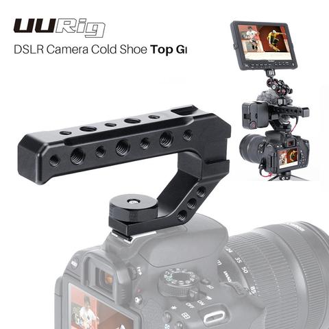 UURig R005 – appareil photo DSLR universel, poignée supérieure, trois supports d'adaptateur de chaussure froide pour Microphone à lumière LED, poignée en métal ► Photo 1/6