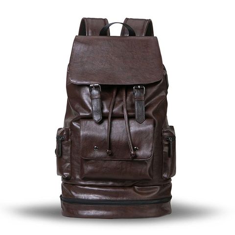 Weysfor – sac à dos imperméable en cuir pour hommes, sac d'école en PU, fonctionnel, à la mode ► Photo 1/6