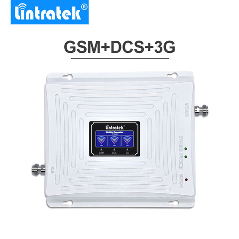 Lintratek amplificateur de signal GSM 900 MHz LTE 1800 MHz UMTS 2100 MHz 2G 3G 4G Tri-Bande Mobile téléphone portable répéteur de signal booster #35 ► Photo 1/6