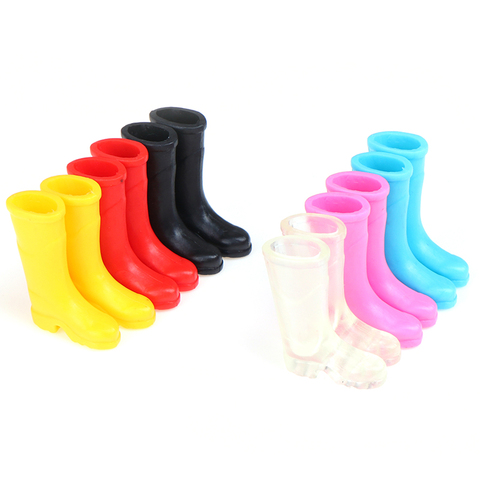 1 paire mignon Mini coloré pluie bottes 1/12 maison de poupée décoration Miniature poupées accessoires ► Photo 1/6