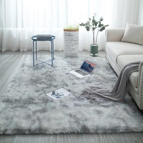 Tapis de couleur mixte nordique pour salon | Tapis simple, moderne et long, en daim, chevet de chambre, tapis environnemental antidérapant ► Photo 1/6