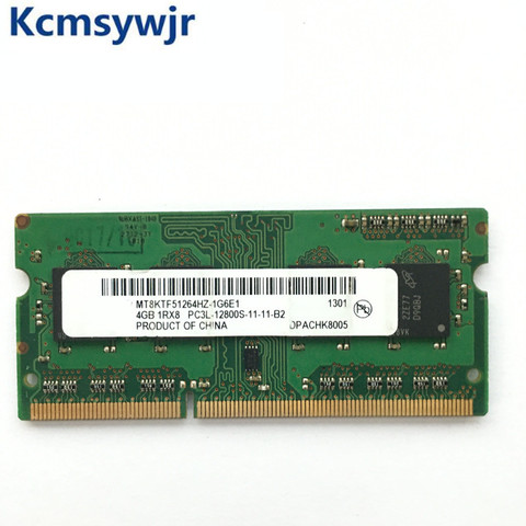 Micron – barrette de RAM DDR3 4 go pour ordinateur portable, Module de mémoire vive SODIMM, 1RX8 2Rx8 PC3L 12800S, fréquence 1600Mhz ► Photo 1/2