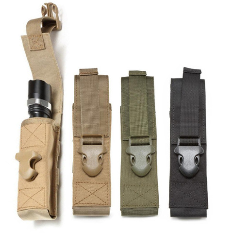 Pochette militaire Molle pour lampe de poche, pochette tactique pour Magazine, étui porte-lampe Airsoft pour chasse en plein air et Camping ► Photo 1/6