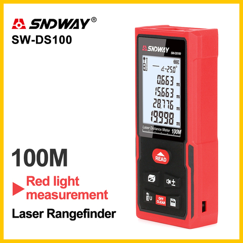 SNDWAY Laser télémètre télémètre électronique ruban à mesurer Distance règle Laser capteur Distance mètre ► Photo 1/6