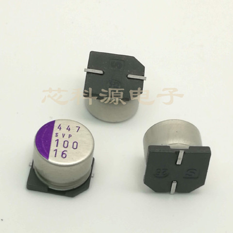 20 pièces/50 pièces SANYO os-con SVP 16V100UF 10X8MM carte principale SMD polymère condensateur électrolytique solide 100UF 16V bas ESR 16SVP100M ► Photo 1/1