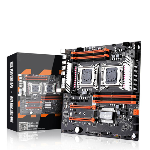 Carte mère X79 double CPU E-ATX LGA2011 M.2 NVME SATA3.0 E-ATX 8 DDR3 2 PCI-E 16X3.0 e5 2680 V2 Crossfire carte mère ► Photo 1/6