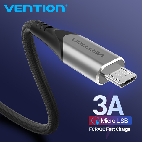 Vention – câble Micro USB 3A pour recharge rapide et synchronisation de données, cordon de chargeur pour téléphone Android, Samsung, HTC, Xiaomi, Sony, 3M/1M ► Photo 1/6