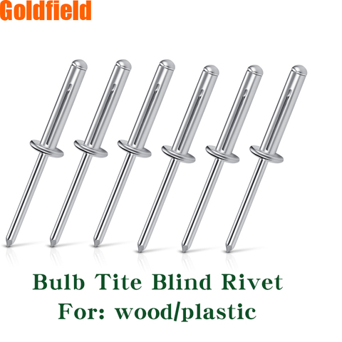 10/20/30 pièces de haute qualité ampoule Tite Rivet aveugle BT type alliage d'aluminium matériau souple bois plastique 4.8*15 16 21 24 ► Photo 1/3