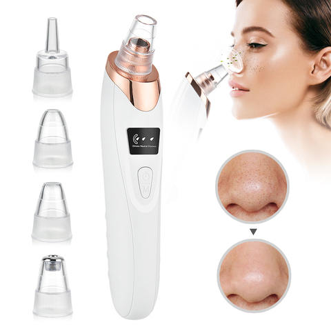 Aspirateur d'aspiration points noirs dissolvant USB Rechargeable nettoyant pour pores du visage comédon tache acné bouton noir tête extracteur soins outils ► Photo 1/6