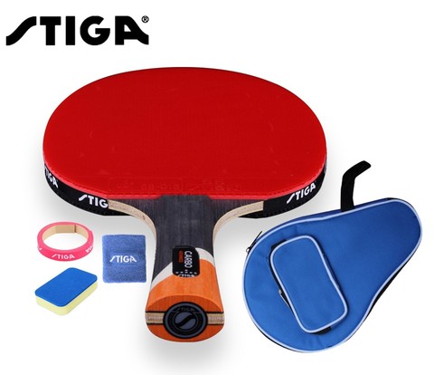 D'origine Stiga 6 étoiles raquette de tennis de table Ddouble Boutons-dans le caoutchouc de Ping-Pong Raquette tenis de mesa tennis de table avec sac ► Photo 1/6