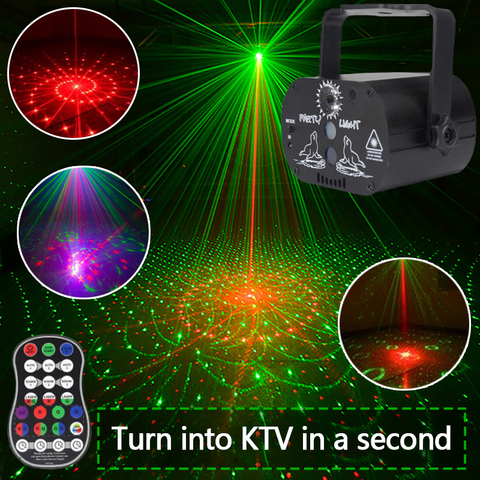 LED Disco LUMIÈRE 60 modèles Rvb Laser Lampe De Projection Sans Fil Contrôleur Lumières D'étape D'effet Maison Décoratif DJ KTV BOULE ► Photo 1/6