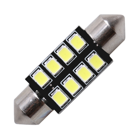 Ampoule Led 10x pour voiture, lumière d'intérieur, blanc, glace, bleu, rose, 12v, 31mm 36mm 39mm 41mm C5W C10W 2835 SMD ► Photo 1/6