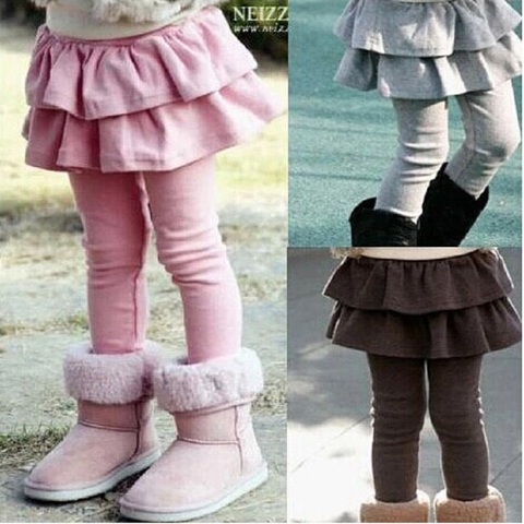 Leggings de printemps, automne et été pour filles, jupe-pantalon pour enfants, jupes Tutu à la mode pour filles de 3 à 7 ans ► Photo 1/6