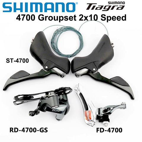 SHIMANO Tiagra 4700 groupe 4700 dérailleurs vélo de route 2x10 vitesse ST 4700 + FD 4700 dérailleur avant + dérailleur arrière ► Photo 1/5