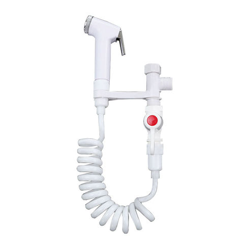 ABS Portable Bidet ensemble de pulvérisateur poche Bidet de toilette rétractable ressort tuyau adaptateur support de montage gratuit commutateur outil de nettoyage ► Photo 1/6