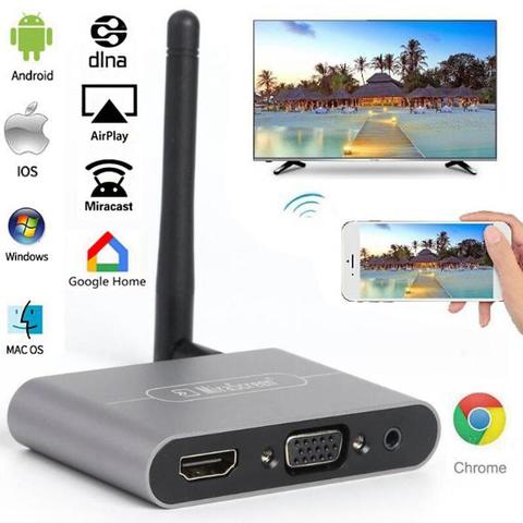 Mirascreen – boîtier miroir VGA sans fil, affichage wifi, bâton de télévision, Miracast Airplay, compatible HDMI, flux multimédia pour téléphone Android vers Tv ► Photo 1/6