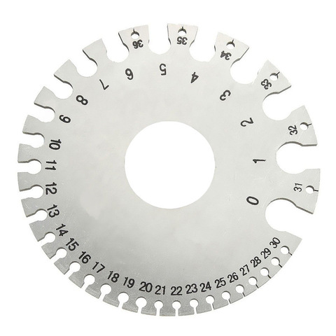 Outil de mesure de diamètre de jauge d'épaisseur pour fil SWG rond en acier inoxydable 0-36 ► Photo 1/6