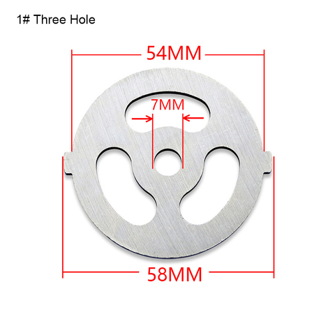 Plateau de broyeur à viande en acier inoxydable, pièces de broyeur à viande en filet, couteau de 55mm de diamètre ► Photo 1/6